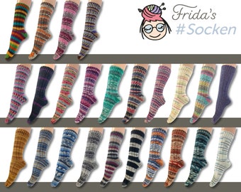 5 Paar Frida's #Socken gestrickte Wollsocken Merino-Polyamid-Mischung für Damen und Herren | 2 Größen (36-40 und 40-45) | 24 Farben