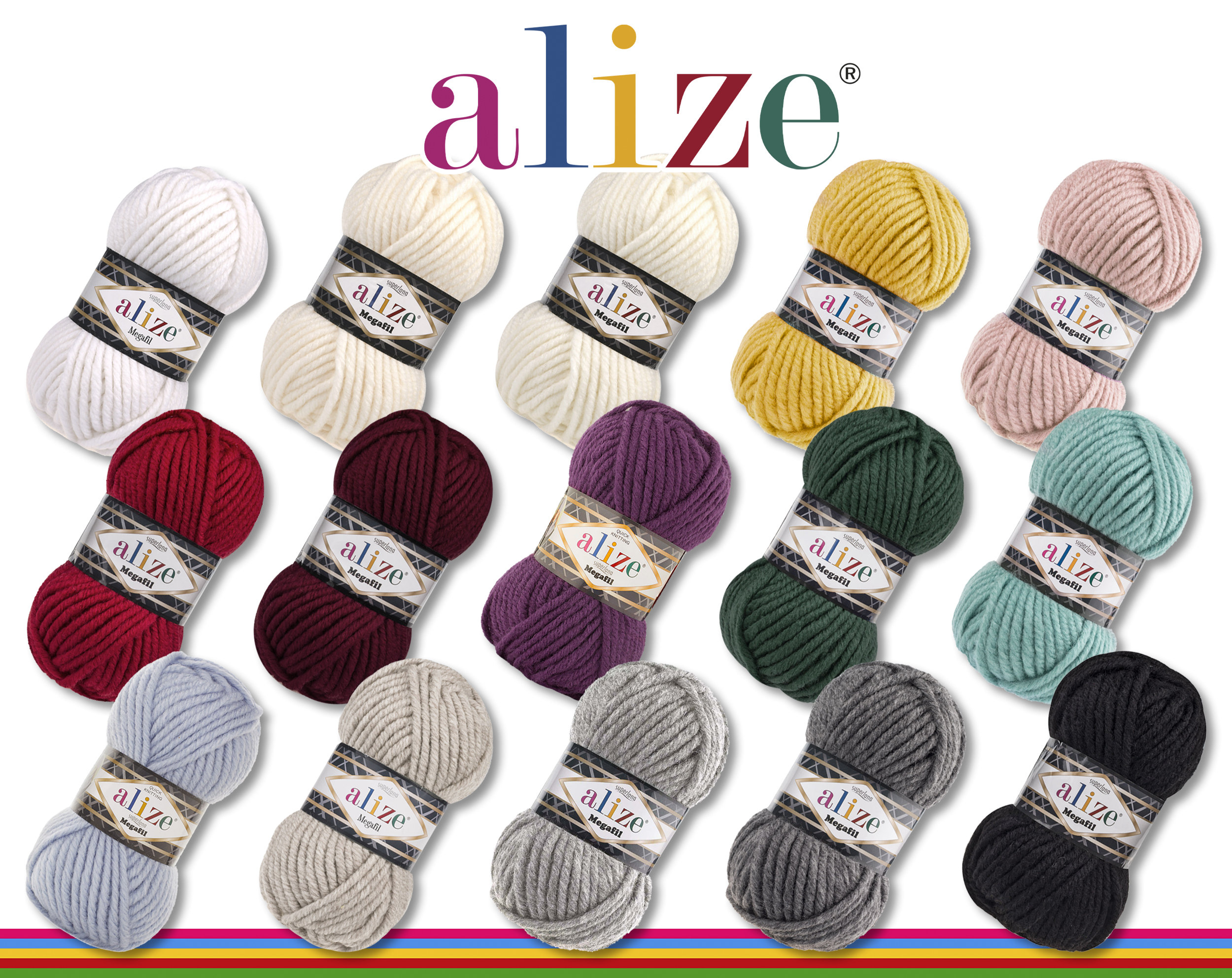 Alize 100 g Superlana Megafil laine méga épaisse pour crocheter et