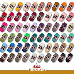 Himalaya 100 g Everyday Anti-Pilling fusselfrei Öko-Tex Standard 100 zertifiziert Wolle Garn Stricken Häkeln 70 Farben