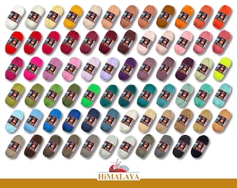 Himalaya 100g Everyday Anti-Pilling lint-free Oeko-Tex Standard 100 certified wool yarn for knitting and crocheting, 70 colors