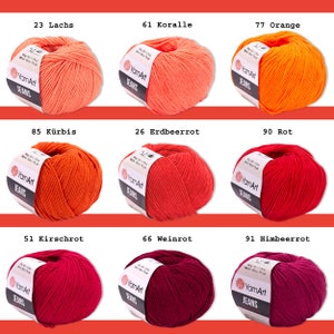 YarnArt 50 g Jeans Tejer Ganchillo Bebé Lana Hilo Lana Algodón Colores Pastel 63 Colores imagen 3