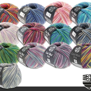 Lana Grossa 50 g Cool Wool Print Merino wool machine washable felt-free 13 colors
