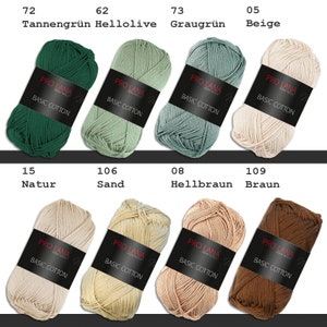 Pro Lana 50 g Basic Cotton Stricken Häkeln Baumwolle mercerisiert Öko-Tex-zertifiziert Wolle Basic-Garn 62 Farben Bild 8