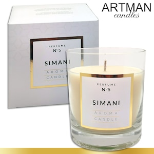 250 g scented candle in glass Simani 114 h Burning time candle gift TOP quality