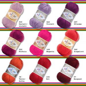 Alize 100 g Diva Wool Yarn Silk Effect Soft Crochet Knitting 65 Colors image 4