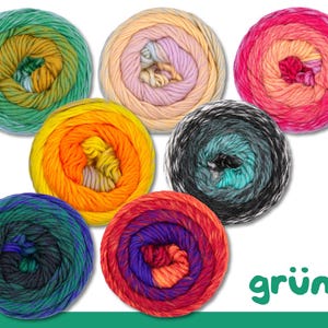 Gründl 330 g Dejàvu wick yarn gradient yarn knitting crochet wool yarn virgin wool 7 colours