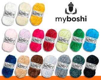 MyBoshi 100 g velours laine chenille fil bébé amigurumi moelleux 17 couleurs