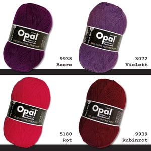 Opal 100 g plain 4-ply sock yarn, felt-free, machine washable, knitting, crocheting yarn, 35 colors image 4