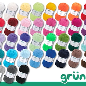 Gründl 50 g Lisa Premium uni knitting crochet wool yarn polyacrylic sweaters hats scarves 35 colours