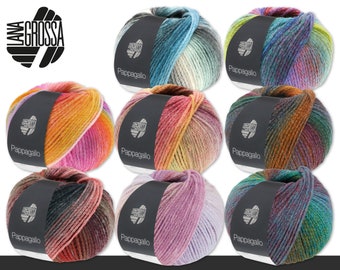 Lana Grossa 100 g Pappagallo Knitting Crochet Merino Virgin Wool Superwash Gradient Yarn 11 Colors