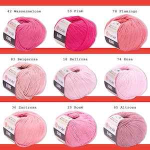 YarnArt 50 g Jeans Tejer Ganchillo Bebé Lana Hilo Lana Algodón Colores Pastel 63 Colores imagen 4