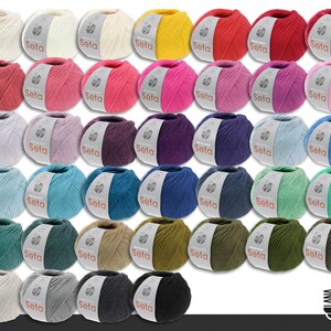 Lana Grossa 100 g Meilenweit 100 Seta Sock Yarn Merino Silk 39 colores