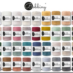 Bobbiny 2 x 100 m macrame cord Ø 1.5 mm handmade hanging basket DIY 36 colors