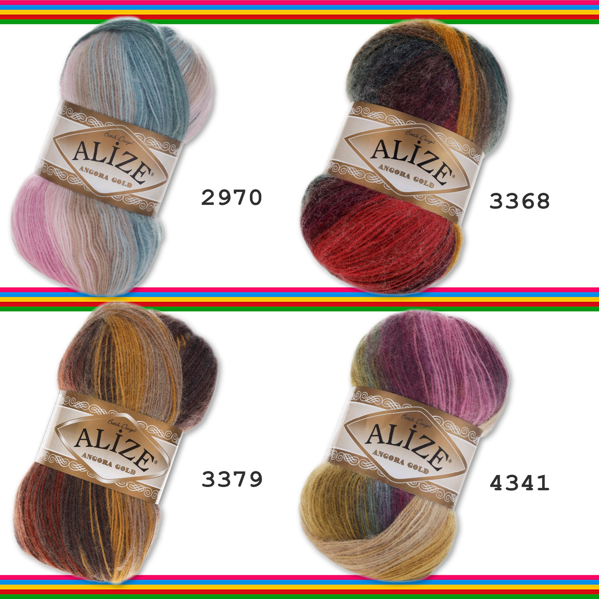 Alize 5 x 100 g Cotton Gold Batik Turkse premium wol katoen