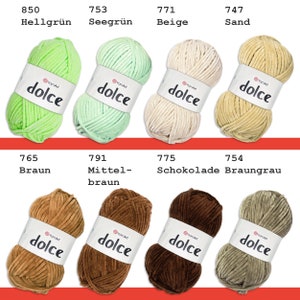 YarnArt 100 g Dolce Chenille laine fil à tricoter Crochet Amigurumi moelleux velouté 64 couleurs image 7