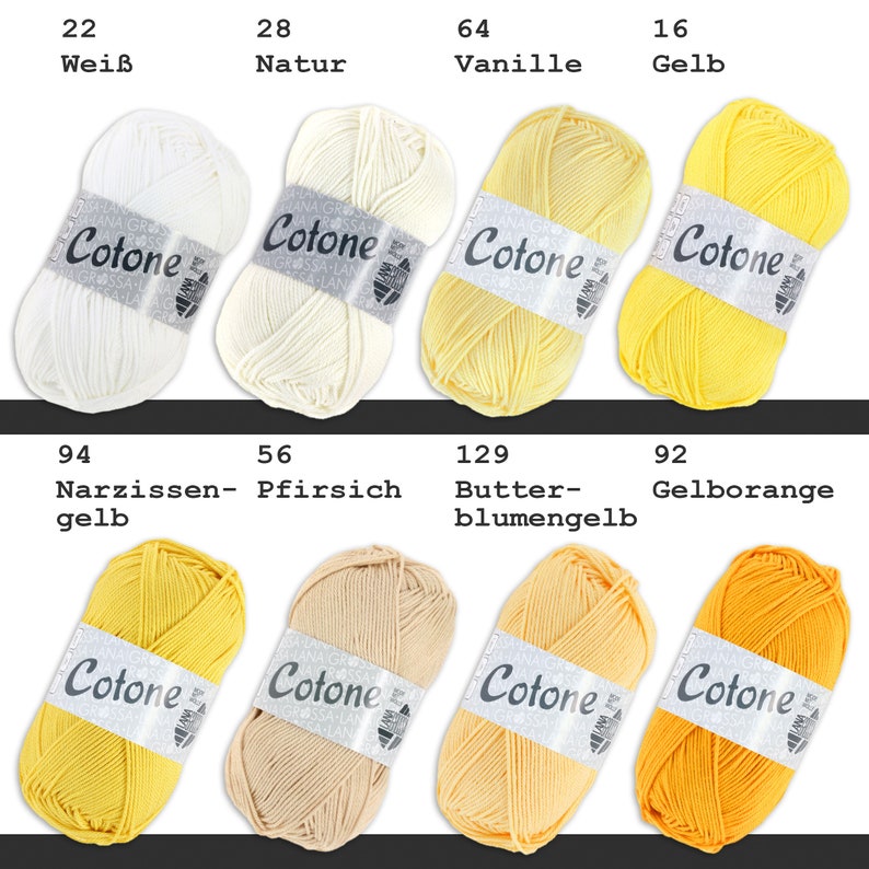 Lana Grossa 50 g Cotone Baumwolle Stricken Häkeln Basic-Garn Sommergarn Wolle Garn 70 Farben Bild 2