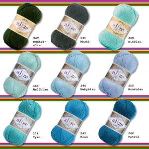 Alize 100 g Diva Wool Yarn Silk Effect Soft Crochet Knitting 65 Colors image 6