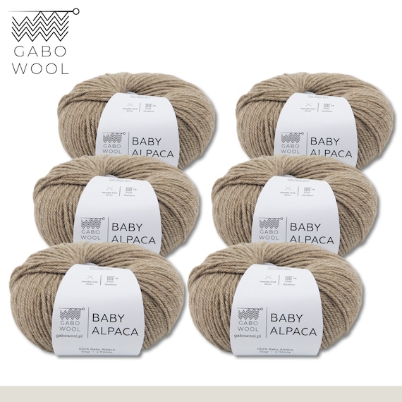 Gabo Wool 6 x 50 g Baby Alpaca Beige (282) Exclusive Quality