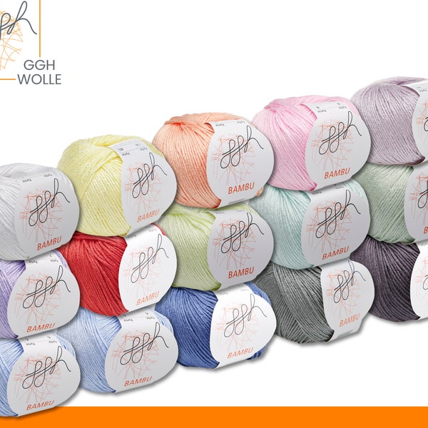 ggh 50 g Bambu Viscose Bamboo Wool Yarn Crochet Knitting Silky Shine 15 Colors