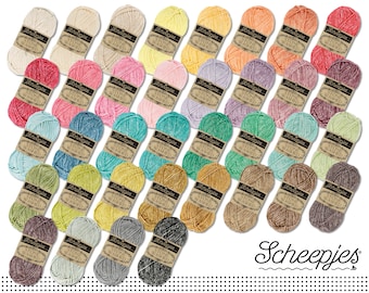 Scheepjes 50 g Stone Washed silky soft easy to care for cotton acrylic wool yarn 36 colors