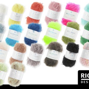 Rico Design 5 x 25 g Ricorumi Furry Furry Wolle Amigurumi Fell Flauschgarn Felleffekt