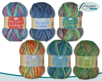 Rellana 2 x 100 g fleet socks 4 for Jubilee new wool superwash OEKO-Tex mulesing-free sock wool knitting 6 colors