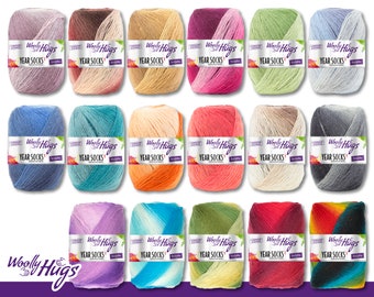 Woolly Hugs 100 g Year Chaussettes fil de chaussette fil de chaussette dégradé 17 couleurs