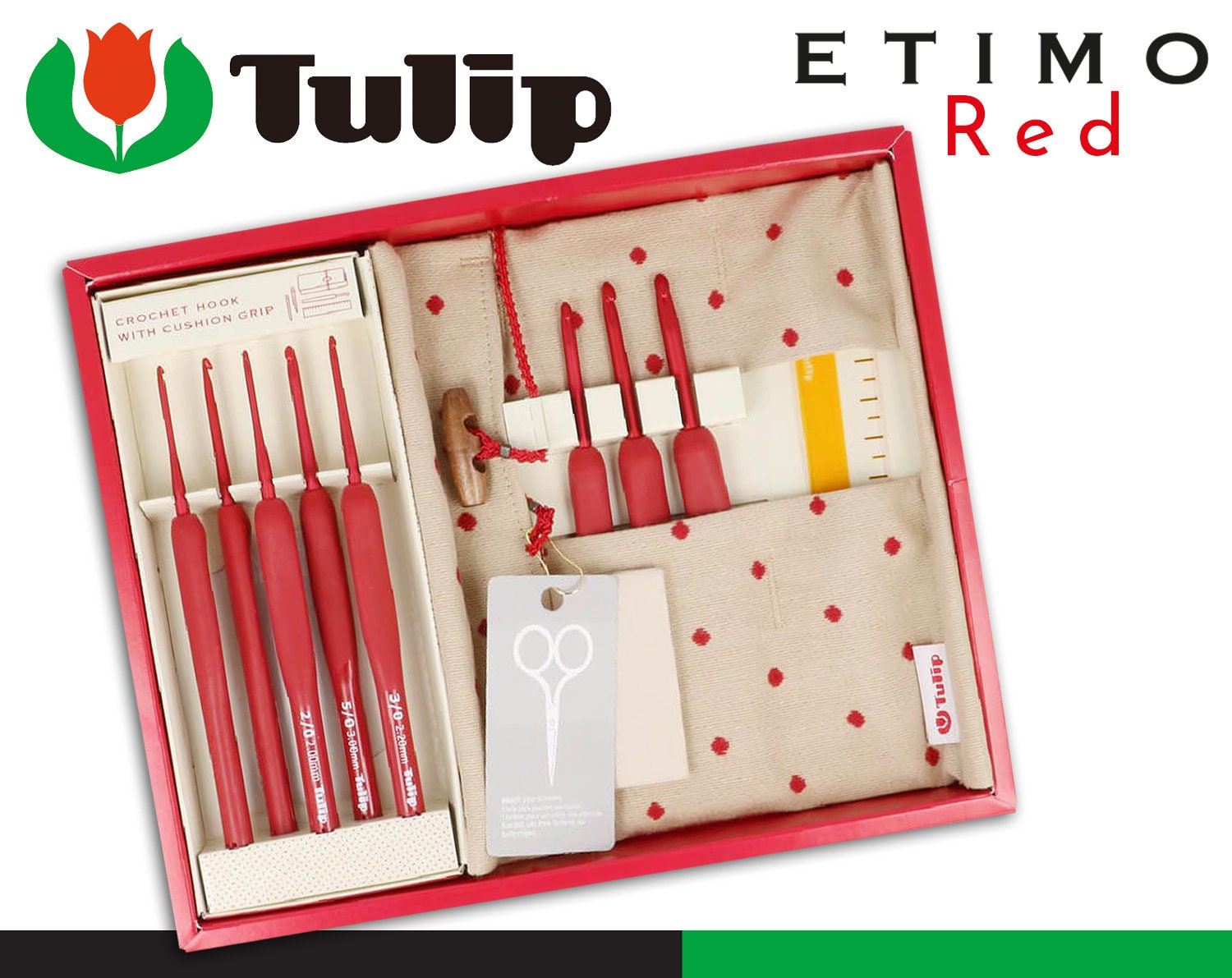 Estuche agujas ganchilllo Tulip Red Edition de 1.80 a 5.00mm