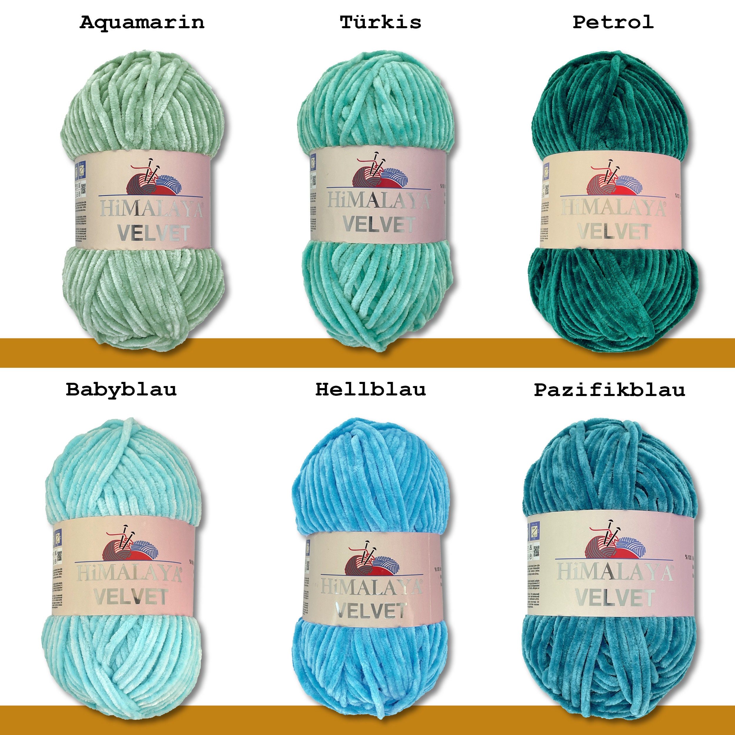 Himalaya 100 G Velvet Chenille Wool Knitting Crochet Amigurumi Fluffy 40  Colors 