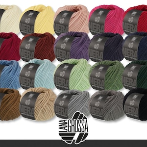 Lana Grossa 5 x 50 g Winter Softness Virgin Wool Merino Cotton Knitting Wool 20 Colors