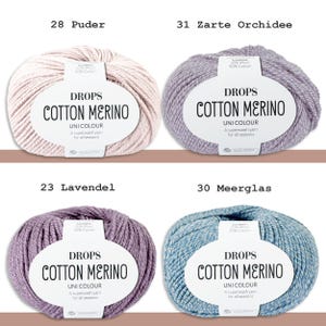 Drops 50g Cotton Merino Cotton Öko-Tex Virgin Wool Superwash Wool Yarn Knitting Crochet image 6
