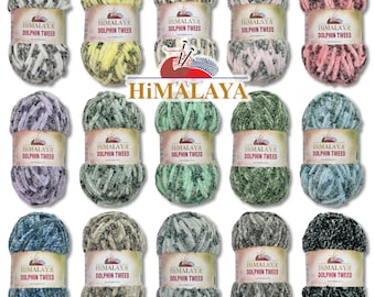 Himalaya 100 g Dolphin Tweed Chenille Wool Fleece Wool Velvet Yarn Velor Yarn Plush Yarn