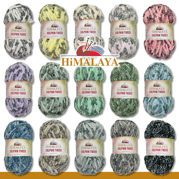 Himalaya 100 g Dolphin Tweed Chenille Wolle Flauschwolle Samtgarn Velourgarn Plüschgarn