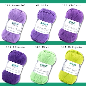 Gründl 50 g Cotton Quick uni tricot coton fil d'été fil pour bébé mercerisé facile d'entretien 45 couleurs image 6