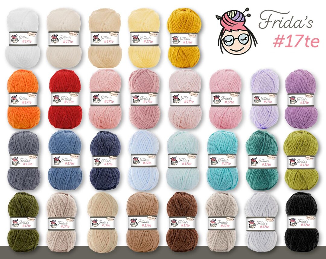 Frida's 100 G #17te Softy Fine Chenille Wool Knitting