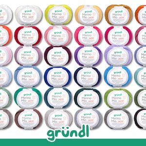 Gründl 50 g Merino Mio pure new wool yarn knitting crochet 36 colours