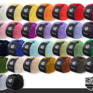 Lana Grossa 50 g Basta Wool Yarn Knitting Crocheting New Wool Merino fluffy 30 Colors