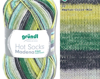 Gründl 100g Hot Socks Madena 4-ply Sock Yarn, Gradient Yarn