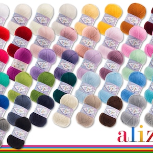 Alize 3 x 100 g Sekerim Bebe Baby Wool Knitting Crochet Yarn Wool Acrylic 42 Colors