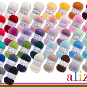 Alize 3 x 100 g Sekerim Bebe Baby Lana Maglieria Uncinetto Filato Lana Acrilico 42 Colori