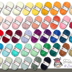 Frida's 100 g Zweite Chenille Wolle Stricken Häkeln Amigurumi samtig weich 42 Farben Bild 1