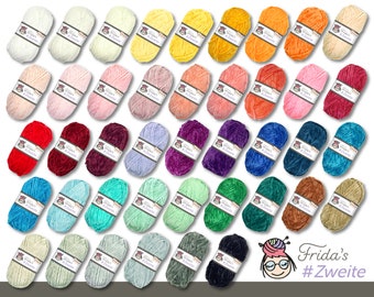 Frida's 100 g #Zweite Chenille Wolle Stricken Häkeln Amigurumi samtig weich 42 Farben