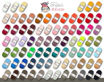 Frida's 100g #Erste Anti-Pilling fusselfrei Öko-Tex Standard Stricken Häkeln Wolle 78 Farben
