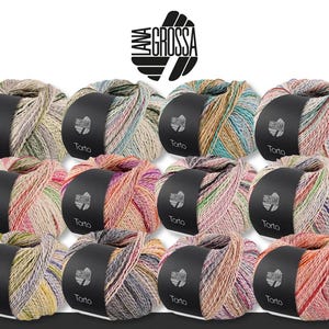 Lana Grossa 50 g Torto Summer Yarn Coton Tricot Crochet Amigurumi Laine Fil 12 Couleurs