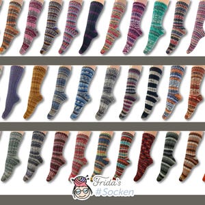 1 par de calcetines Frida&#39;s #socks calcetines de lana de punto mezcla merino-poliamida para hombre y mujer | 2 tallas (36-40 y 40-45) | 34 colores