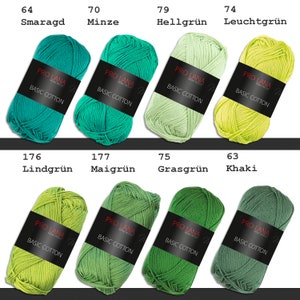 Pro Lana 50 g Basic Cotton Stricken Häkeln Baumwolle mercerisiert Öko-Tex-zertifiziert Wolle Basic-Garn 62 Farben zdjęcie 7