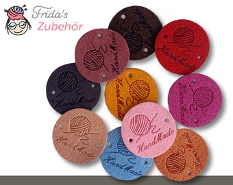 Frida's Handmade Label 10 pieces colorful artificial leather labels patches accessories handcraft DIY