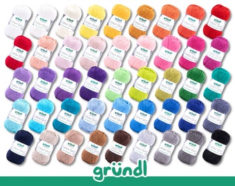 Gründl 50 g Cotton Quick uni Stricken Baumwolle Sommergarn Babygarn mercerisiert pflegeleicht 45 Farben