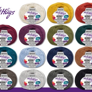Woolly Hugs 100 g Merino Zijden Sokken Effen Sock Garen Kousen 15 Kleuren