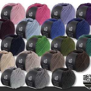 Lana Grossa 50 g Cool Wool Superbig Mèlange Merino wool extra fine wool yarn knitting crochet 19 colors